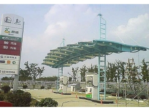 新疆加油站膜结构--新疆膜结构车棚